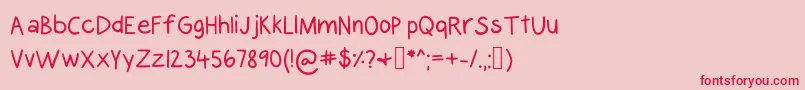 AlyssaKayla Font – Red Fonts on Pink Background