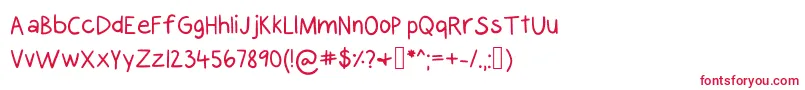 AlyssaKayla Font – Red Fonts on White Background
