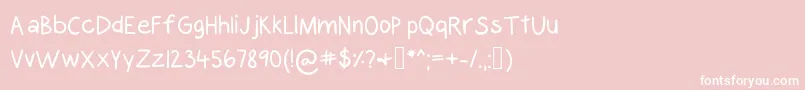 AlyssaKayla Font – White Fonts on Pink Background