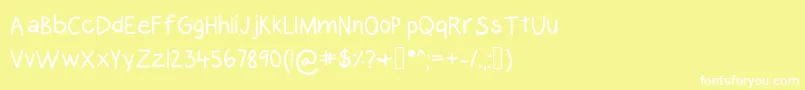 AlyssaKayla Font – White Fonts on Yellow Background
