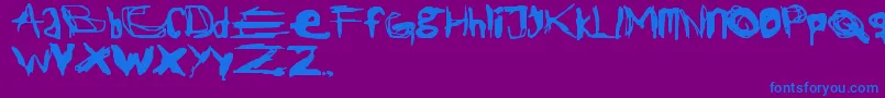 JackTheRipper-Schriftart – Blaue Schriften auf violettem Hintergrund