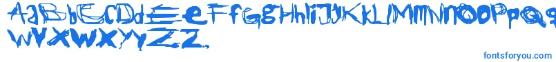 Шрифт JackTheRipper – синие шрифты на белом фоне