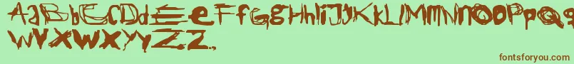 Шрифт JackTheRipper – коричневые шрифты на зелёном фоне