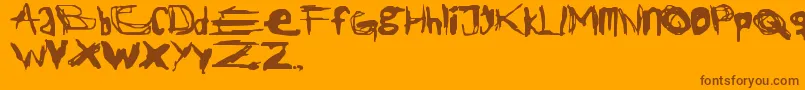 JackTheRipper-fontti – ruskeat fontit oranssilla taustalla