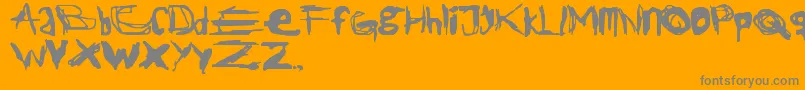 JackTheRipper Font – Gray Fonts on Orange Background