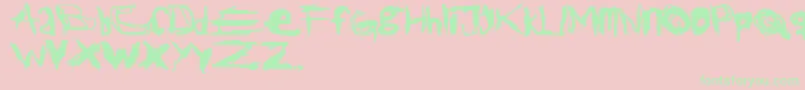 JackTheRipper Font – Green Fonts on Pink Background