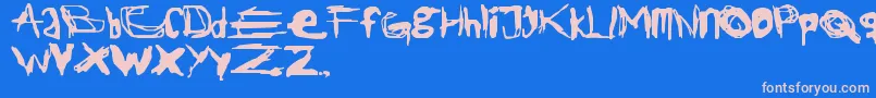 Шрифт JackTheRipper – розовые шрифты на синем фоне