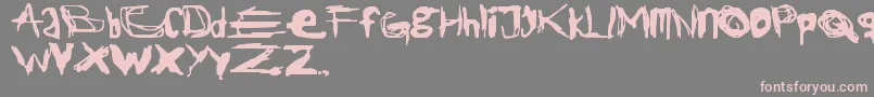 JackTheRipper-fontti – vaaleanpunaiset fontit harmaalla taustalla