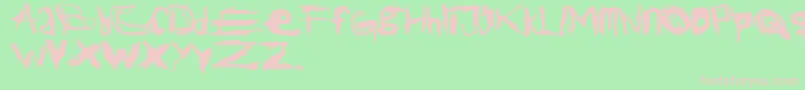 Шрифт JackTheRipper – розовые шрифты на зелёном фоне