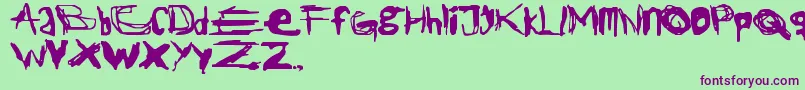 JackTheRipper Font – Purple Fonts on Green Background