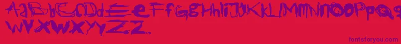 Шрифт JackTheRipper – фиолетовые шрифты на красном фоне