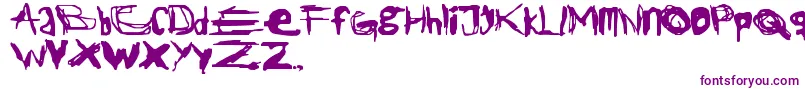 JackTheRipper-fontti – violetit fontit valkoisella taustalla