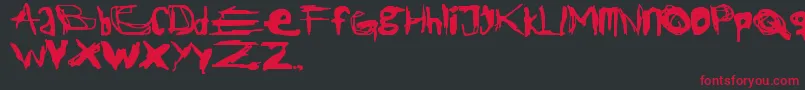 JackTheRipper-fontti – punaiset fontit mustalla taustalla