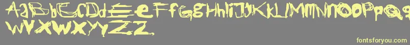 JackTheRipper-fontti – keltaiset fontit harmaalla taustalla