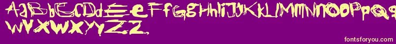 JackTheRipper Font – Yellow Fonts on Purple Background