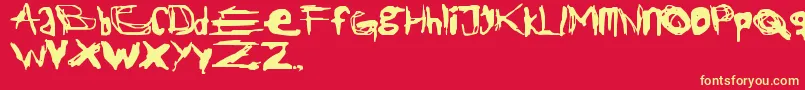 JackTheRipper Font – Yellow Fonts on Red Background