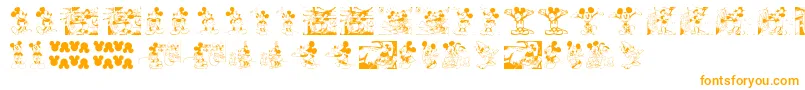 MickeyVintage Font – Orange Fonts on White Background