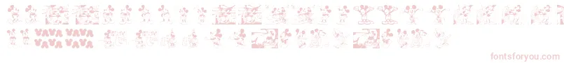 MickeyVintage Font – Pink Fonts on White Background