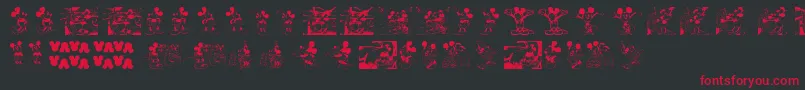 MickeyVintage Font – Red Fonts on Black Background