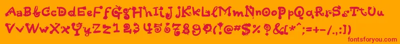 Hotsaucec Font – Red Fonts on Orange Background