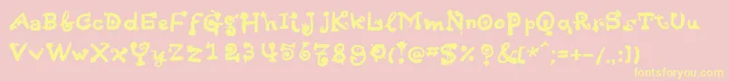 Hotsaucec Font – Yellow Fonts on Pink Background