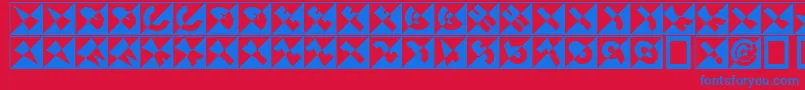 Emporiumnf Font – Blue Fonts on Red Background