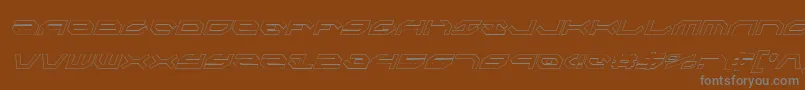 TaskforceOutlineConditalic Font – Gray Fonts on Brown Background