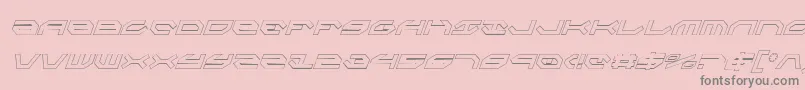 TaskforceOutlineConditalic Font – Gray Fonts on Pink Background