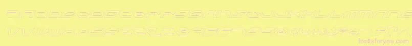 TaskforceOutlineConditalic Font – Pink Fonts on Yellow Background