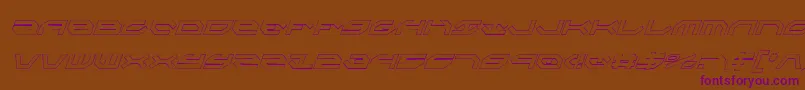 TaskforceOutlineConditalic Font – Purple Fonts on Brown Background