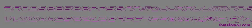 TaskforceOutlineConditalic-Schriftart – Violette Schriften auf grauem Hintergrund