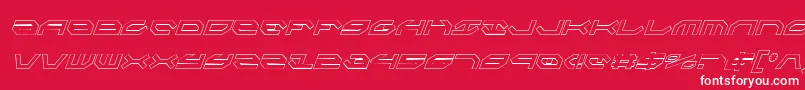 TaskforceOutlineConditalic Font – White Fonts on Red Background