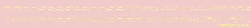 TaskforceOutlineConditalic-Schriftart – Gelbe Schriften auf rosa Hintergrund