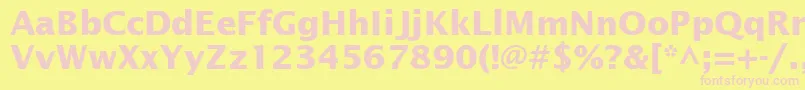 InsightSansSsiBold Font – Pink Fonts on Yellow Background