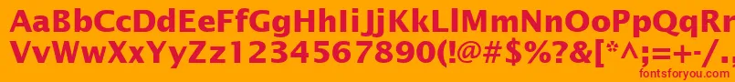 フォントInsightSansSsiBold – オレンジの背景に赤い文字