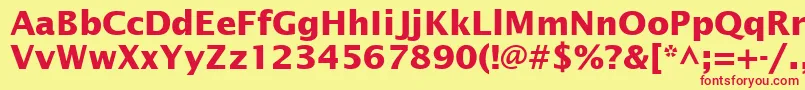 InsightSansSsiBold Font – Red Fonts on Yellow Background