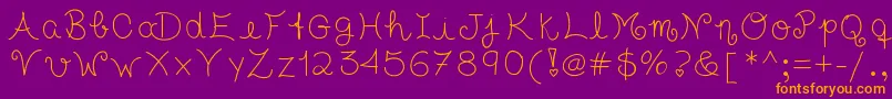 Tasteofchildhood Font – Orange Fonts on Purple Background