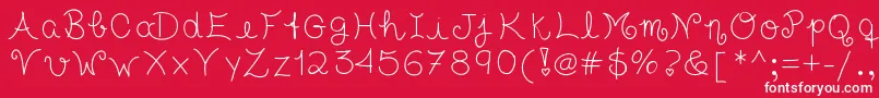 Tasteofchildhood Font – White Fonts on Red Background