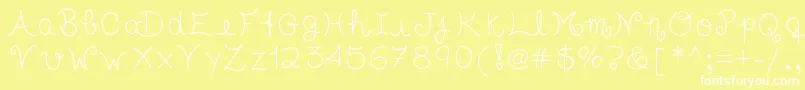 Tasteofchildhood Font – White Fonts on Yellow Background