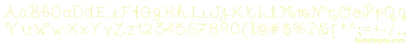 Шрифт Tasteofchildhood – жёлтые шрифты