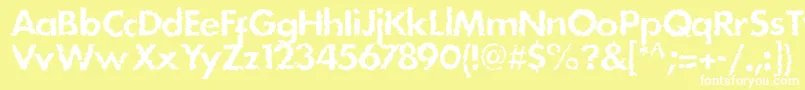 DsStain Font – White Fonts on Yellow Background