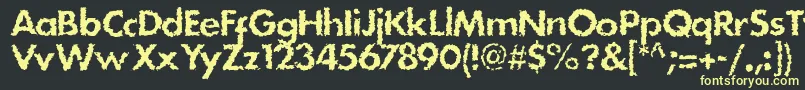 DsStain Font – Yellow Fonts on Black Background