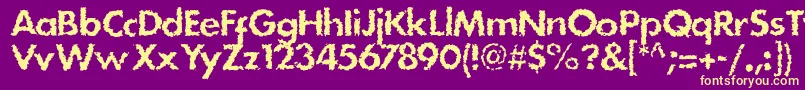 DsStain Font – Yellow Fonts on Purple Background