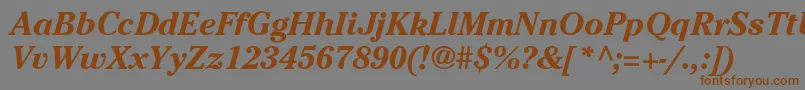 WedgwoodenBoI Font – Brown Fonts on Gray Background