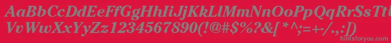 WedgwoodenBoI Font – Gray Fonts on Red Background
