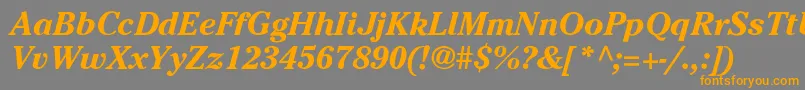 WedgwoodenBoI Font – Orange Fonts on Gray Background