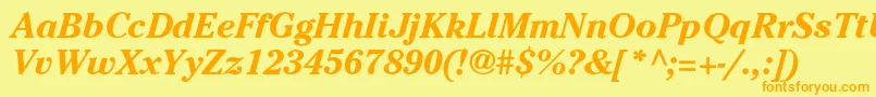 WedgwoodenBoI Font – Orange Fonts on Yellow Background