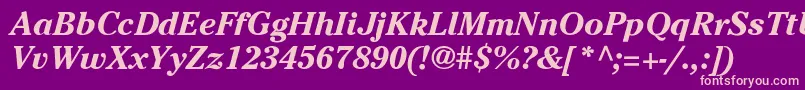 WedgwoodenBoI Font – Pink Fonts on Purple Background
