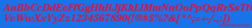 WedgwoodenBoI Font – Red Fonts on Blue Background