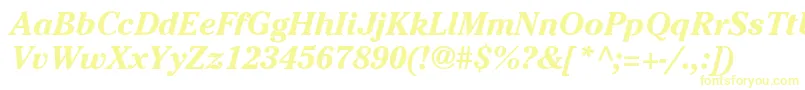 WedgwoodenBoI Font – Yellow Fonts on White Background